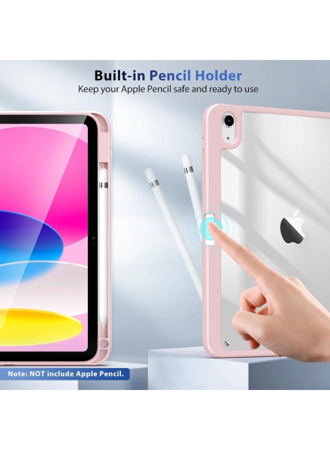 Cover for iPad A16 11th Generation 11 Inch 2025, iPad 10th Generation 2022 10.9 Inch with Pen Holder, Slim Case with Transparent, Auto Wake/Sleep Function, Transparent - Image 4